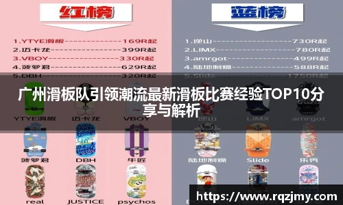 广州滑板队引领潮流最新滑板比赛经验TOP10分享与解析